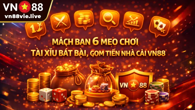 Tài Xỉu VN88 - 3 Bí kíp soi cầu xí ngầu bất bại nhà cái VN88 6 Mẹo chơi Tài Xỉu bất bại, gom tiền nhà cái VN88