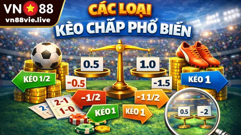 Kèo chấp VN88 - Bí kíp đọc vị bảng tỷ lệ bất bại 2026 Các Loại Kèo Chấp Phổ Biến