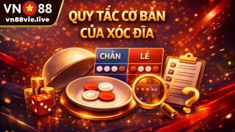 Xóc đĩa VN88 - Cẩm nang nghe vị & Bắt cầu bất bại 2026 Quy tắc cơ bản của xóc đĩa