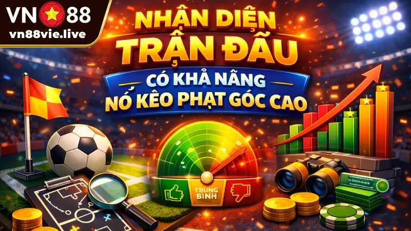 Kèo Phạt Góc VN88 - Cách bắt rung bách phát bách trúng Nhan dien tran dau co kha nang no keo phat goc cao 1