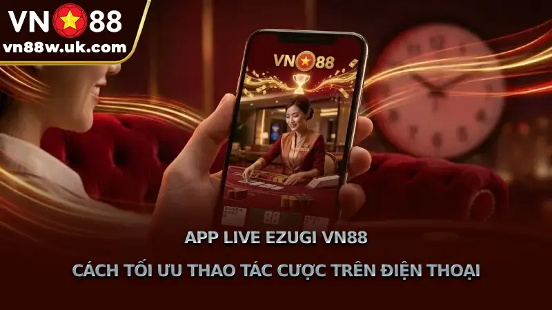 Sảnh Club Ezugi VN88 - Review Casino Á Đông Số 1 tại VN88 App Live Ezugi VN88 Cách Tối Ưu Thao Tác Cược Trên Điện Thoại