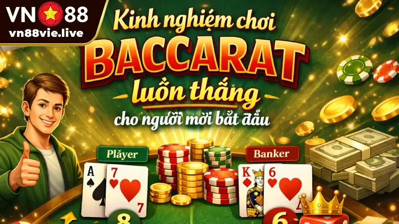 Baccarat VN88 - Mẹo soi cầu & Quản lý vốn chuẩn 2026 Kinh nghiệm chơi Baccarat luôn thắng cho người mới bắt đầu