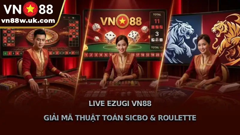 Sảnh Club Ezugi VN88 - Review Casino Á Đông Số 1 tại VN88 Live Ezugi VN88 Giải Mã Thuật Toán Sicbo & Roulette