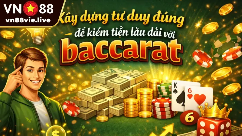 Baccarat VN88 - Mẹo soi cầu & Quản lý vốn chuẩn 2026 Xây dựng tư duy đúng để kiếm tiền lâu dài với baccarat