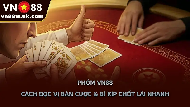 Bài phỏm VN88 - Sảnh Game Đấu trí 100% cùng với người thật Phỏm VN88 Cách Đọc Vị Bàn Cược & Bí Kíp Chốt Lãi Nhanh